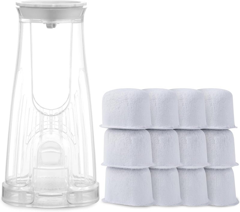 Revorit Keurig 2.0 Filter Replacement for K Duo, K200 K250 K350, K-Duo Essentials, K-Compact Single Serve Coffee Maker with Rear Reservoir Short Filter Holder and 12 Water Filter Refill Cartridges - Image 1
